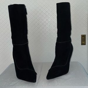 Carlos Santana Black Suede Boots